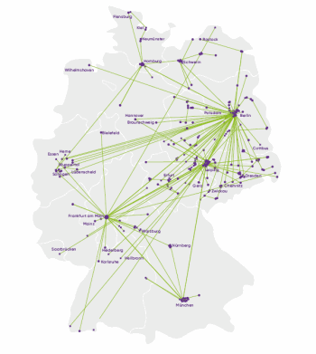 Glasfaser Verfügbarkeit Karte in Deutschland